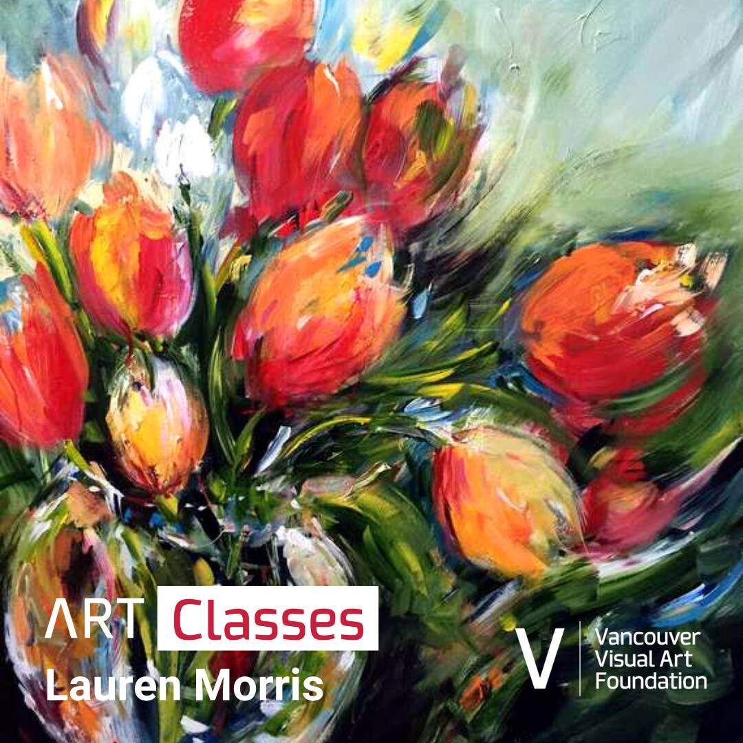 Wild Tulips in a Glass Vase – Art Class - image