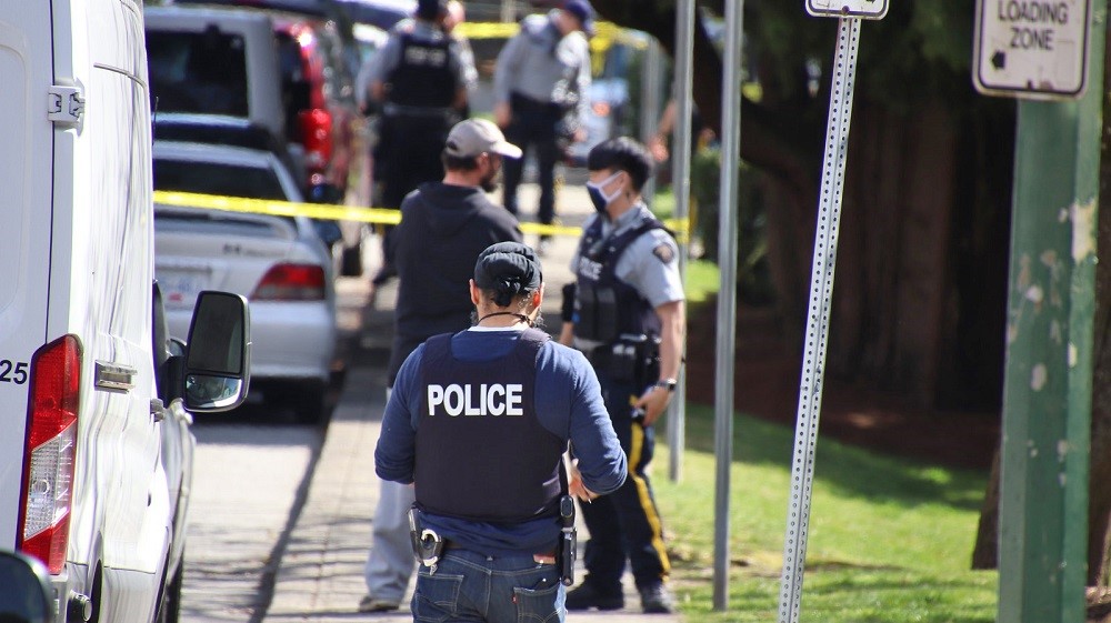 RCMP respond to a daylight shooting in Coqutilam on Easter Sunday, 2021. 