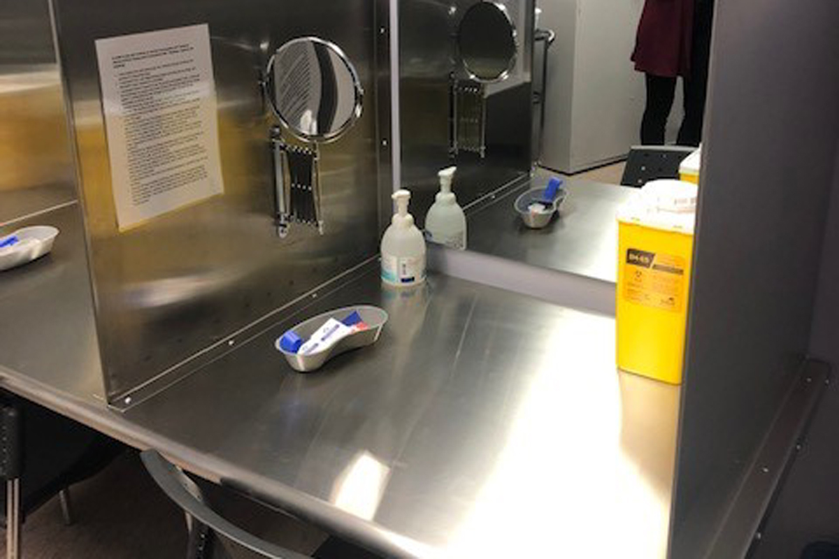 A look inside the consumption and treatment services site on Duke Street in Kitchener.