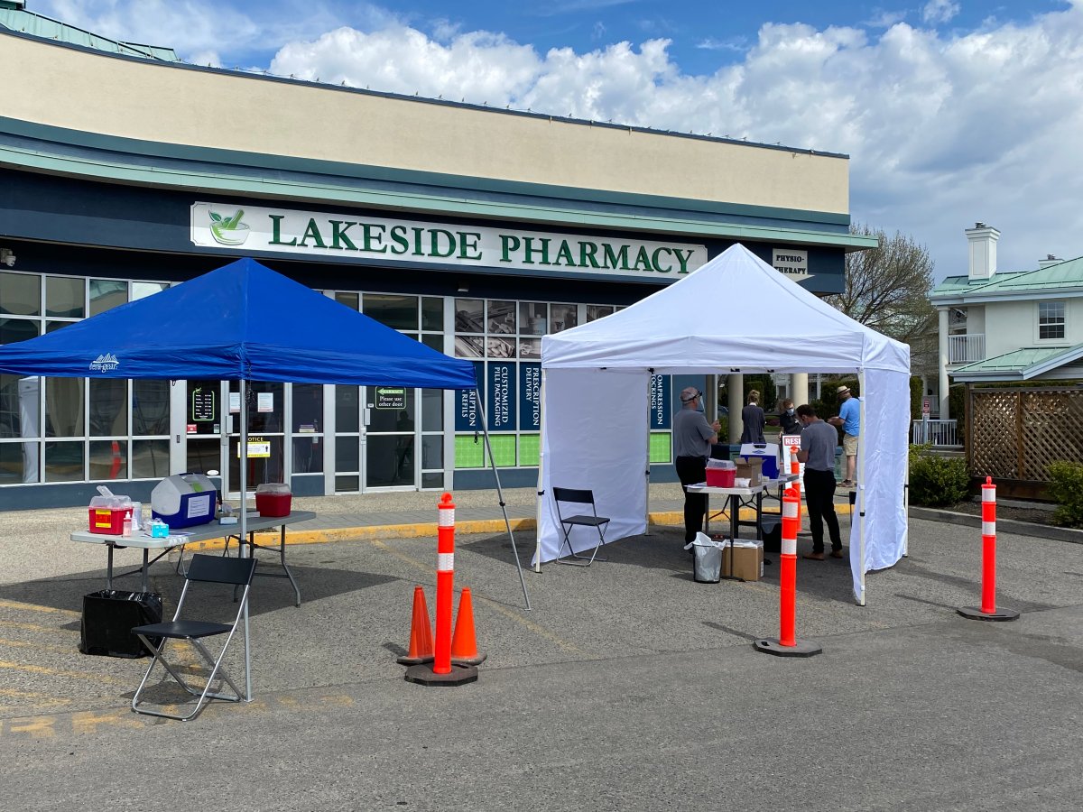 Lakeside Medicine Centre Pharmacy in Kelowna saw strong demand when they set up a drop-in vaccination clinic on Sunday. 