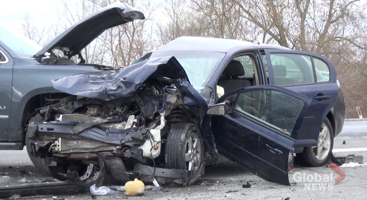 Charges have been laid following a four-vehicle collision on Hwy. 35 south of Lindsay on April 20, 2021.