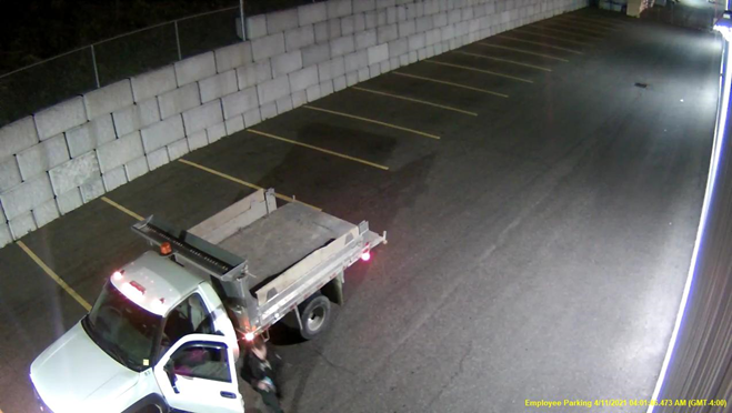 Guelph police have released surveillance photos after they say a stolen truck was used to ram a gate and steal $10,000 worth of lumber.