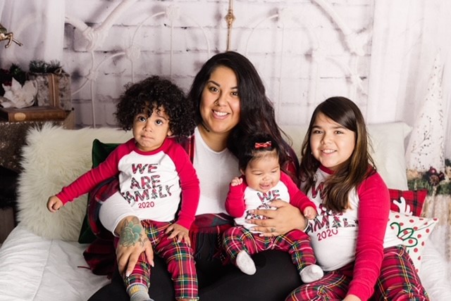 Samantha Borquez Perez and her three children.