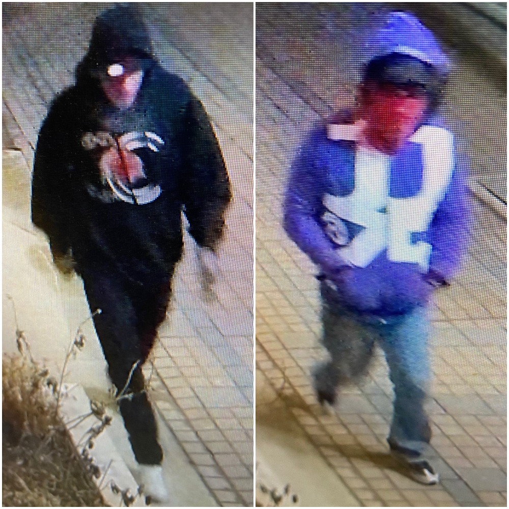 Gimli RCMP are looking for two suspects after a break-in at a Winnipeg Beach business early Monday.