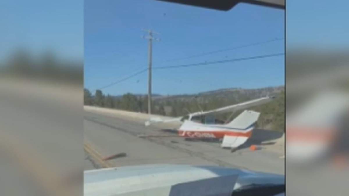 The highway near Princeton was closed for hours after a Cessna crashed during takeoff. 