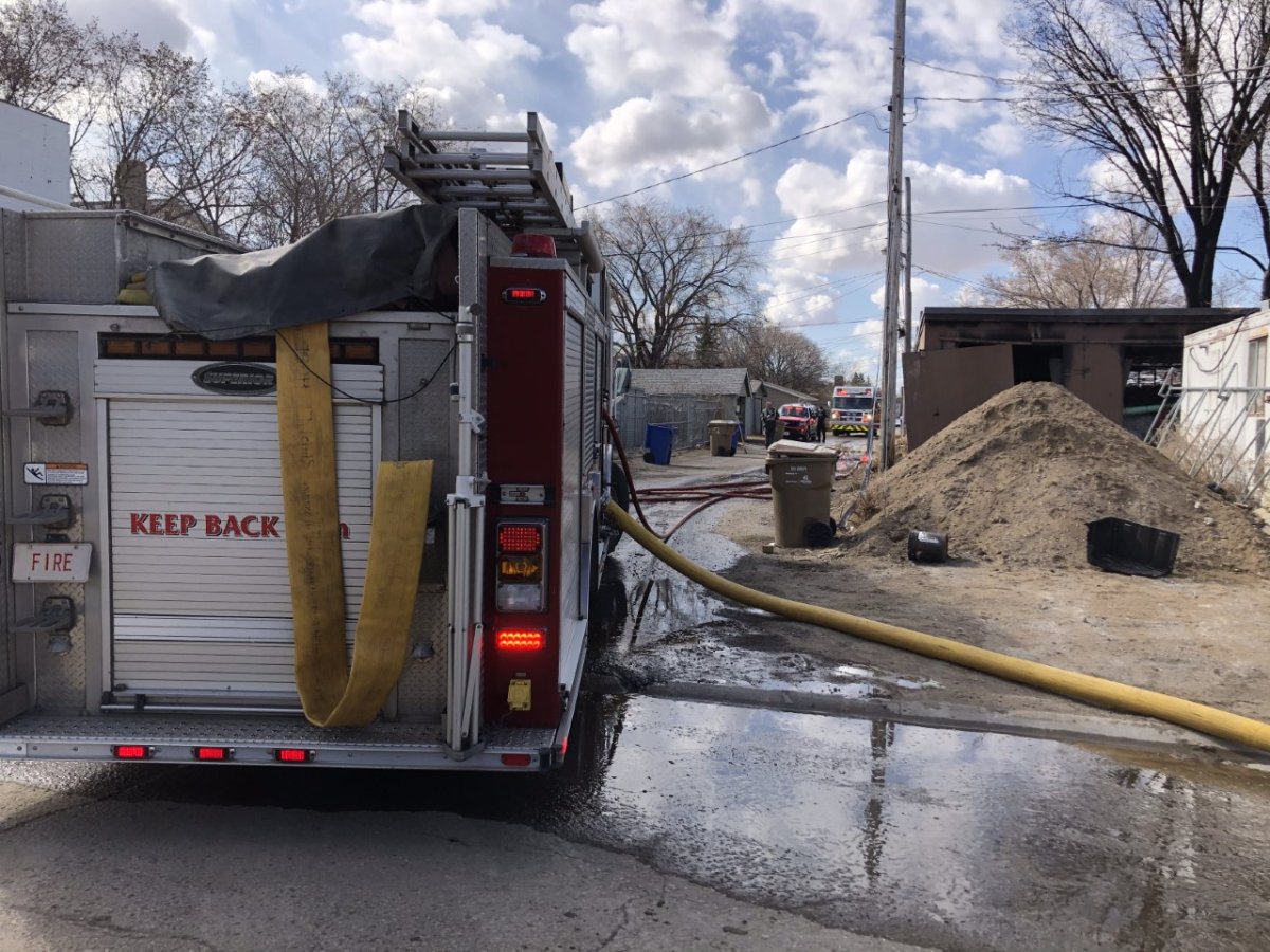 Regina fire crews attended to two fires on Saturday morning, the first one in the kitchen of a home and the other in a detached garage.