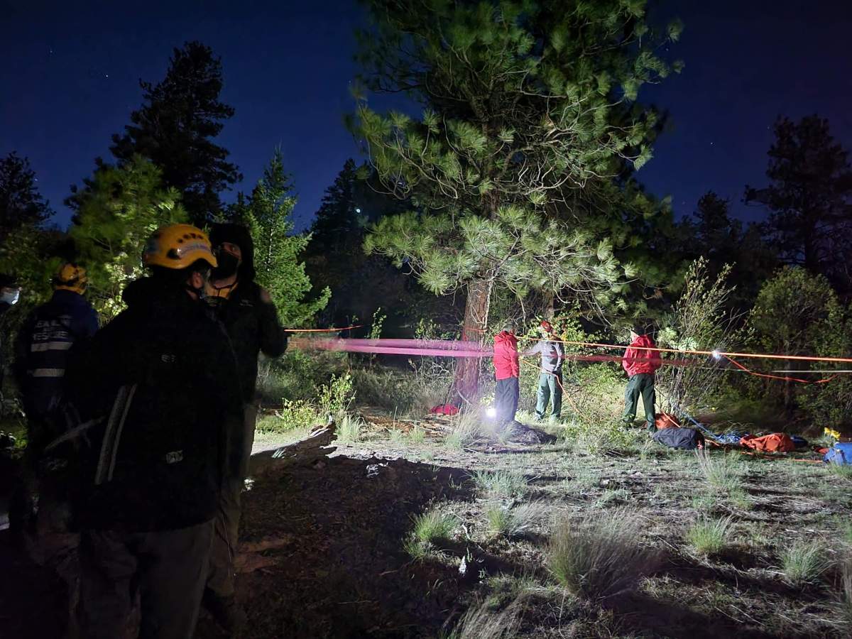 Central Okanagan Search and Rescue rescued two hikers struck on Pincushion Mountain Monday night. 