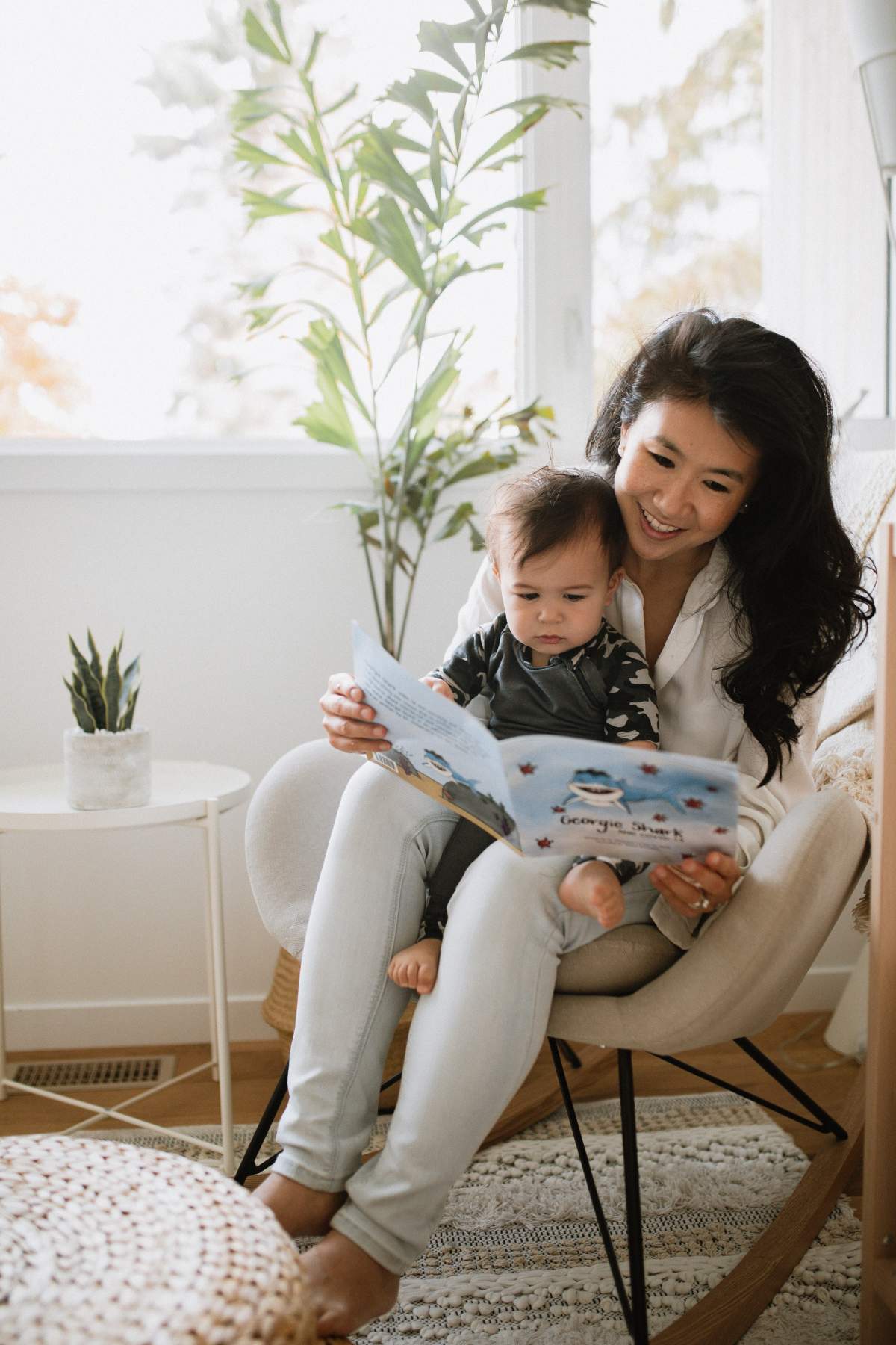Dr. Stephanie Liu with her son, George. Liu wrote a children’s book to explain COVID-19 to young children.