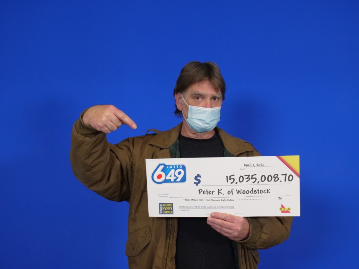 Peter Kinsman of Woodstock has that '6/49 feeling' after winning the $15,035,008.70 Lotto 6/49 jackpot from the Feb. 10, 2021 draw.