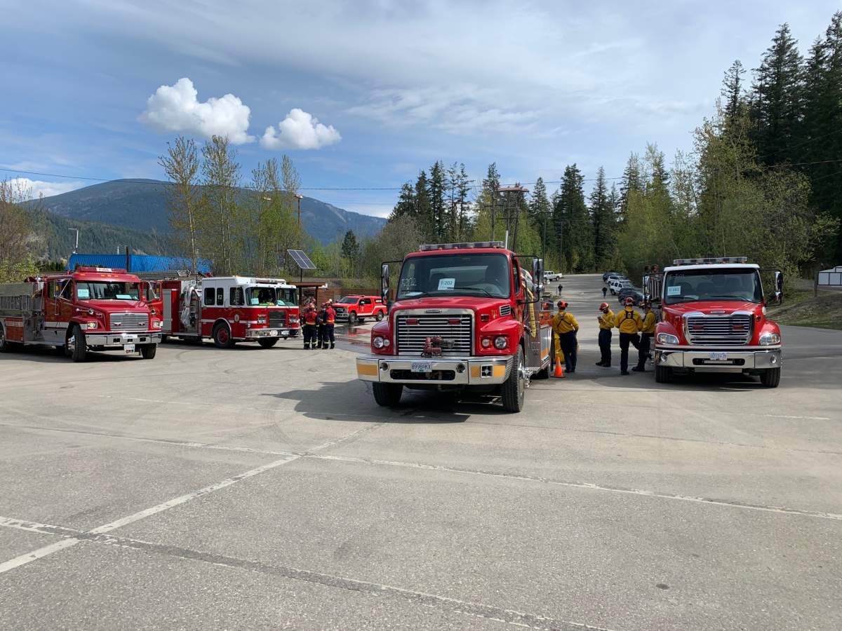 Members from 15 fire departments across the B.C. Interior gathered in Lake Country on Sunday to participate in wildfire training. 