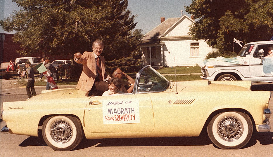 Steele Brewerton ran for mayor of Magrath and won.