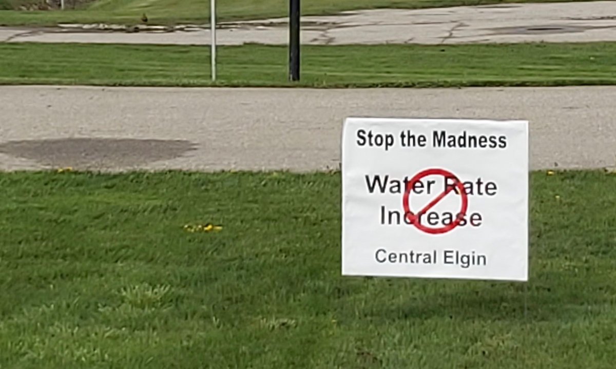 Over 900 residents are a part of a Facebook group called Accountability For Central Elgin -Water to raise awareness about the issue of the step water price in the area.  