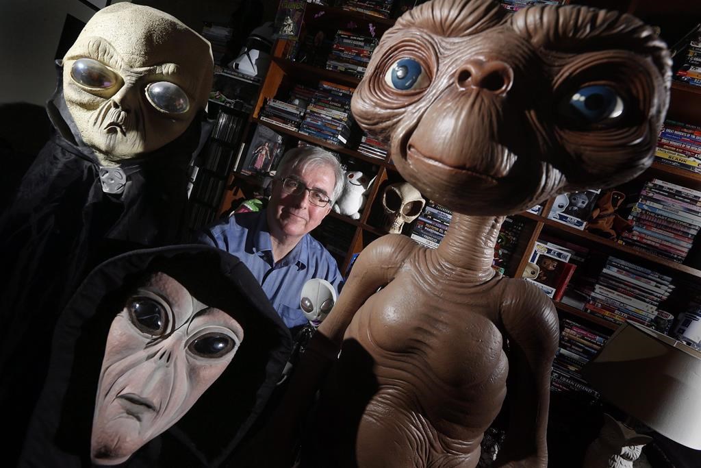 Chris Rutkowski, Canada’s foremost UFO expert, is photographed in his Winnipeg home on Saturday, Oct. 29, 2016.