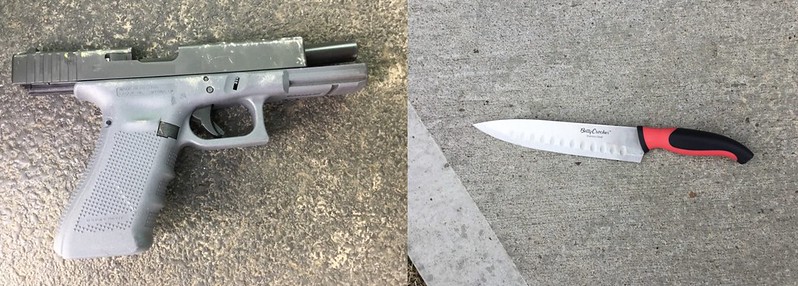 A 9-mm Glock firearm and a knife were recovered from the scene of a standoff between Edmonton police and a man on May 1, Alberta’s police watchdog said.
