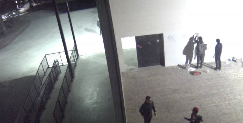 Suspects believed to have vandalized the outdoor stage at Prince’s Island Park in Calgary.