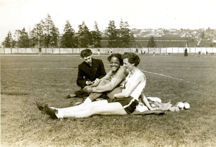 Barbara Howard with her high school classmates in May 1936
