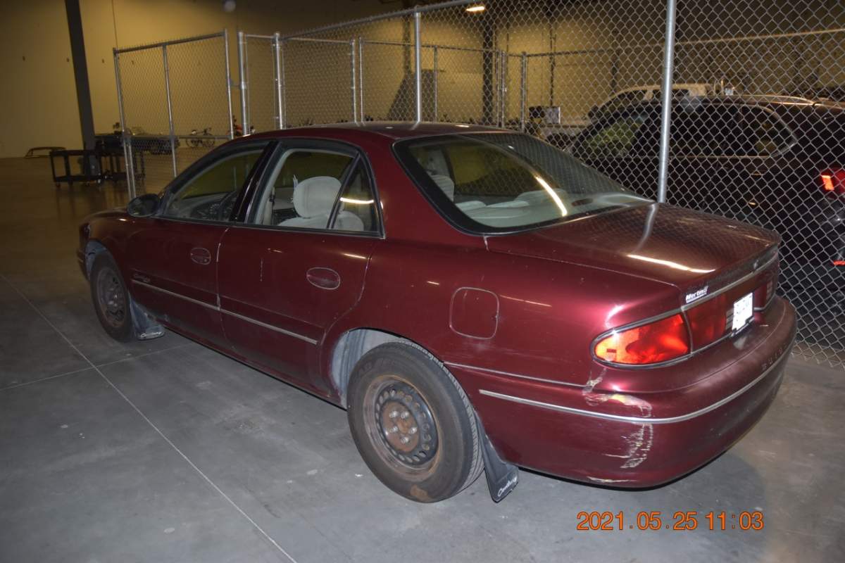 The suspect vehicle was found in Langley with stolen plates.