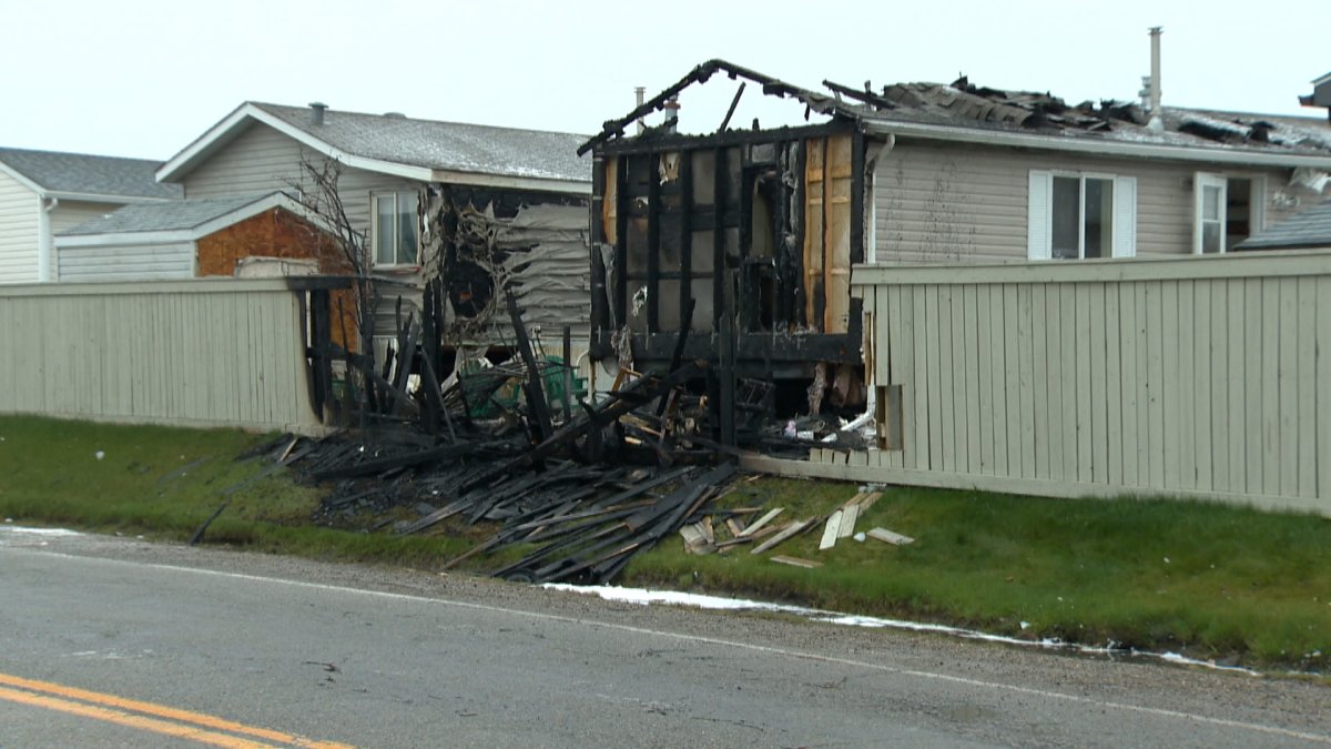 The Calgary Fire Department responded to several calls about a blaze in the 1100 block of 84 Street N.E. on Saturday, May 8, 2021.