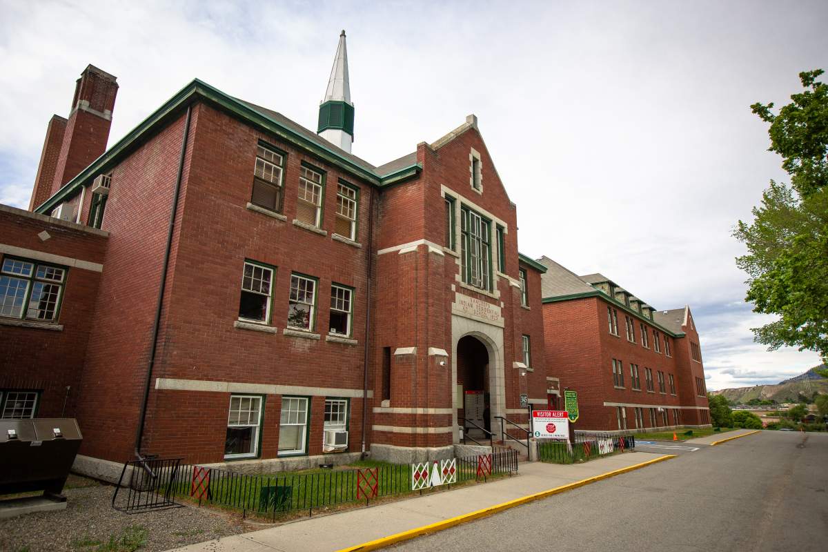 The former Kamloops Indian Residential School is seen on Tk’emlups te Secwépemc First Nation in Kamloops, B.C. on Thursday, May 27, 2021.
