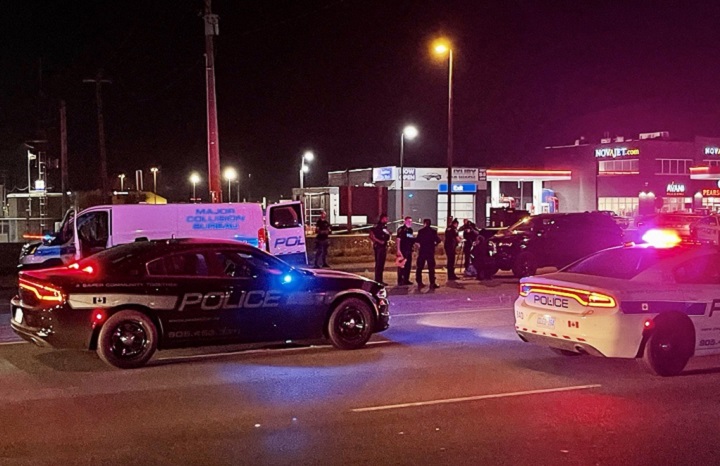 The collision on Derry Road happened at around 11:15 p.m. on Thursday.