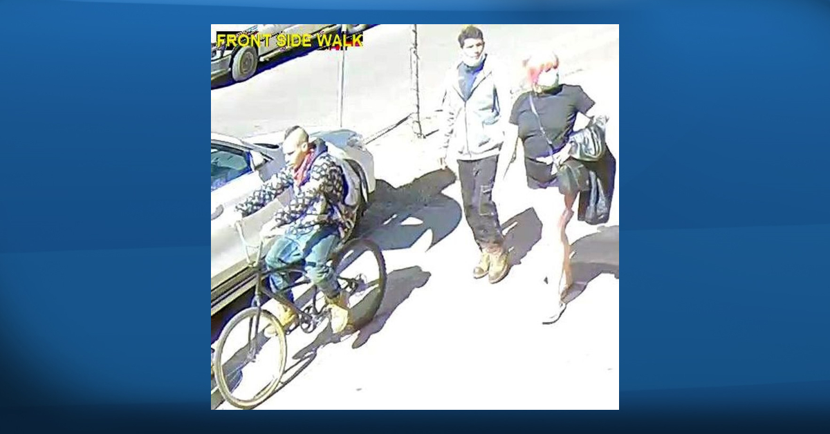 Edmonton police are looking for three people of interest after a man was shot in broad daylight while confronted trespassers near 110 Street and 86 Avenue on Monday, May 3, 2021. 