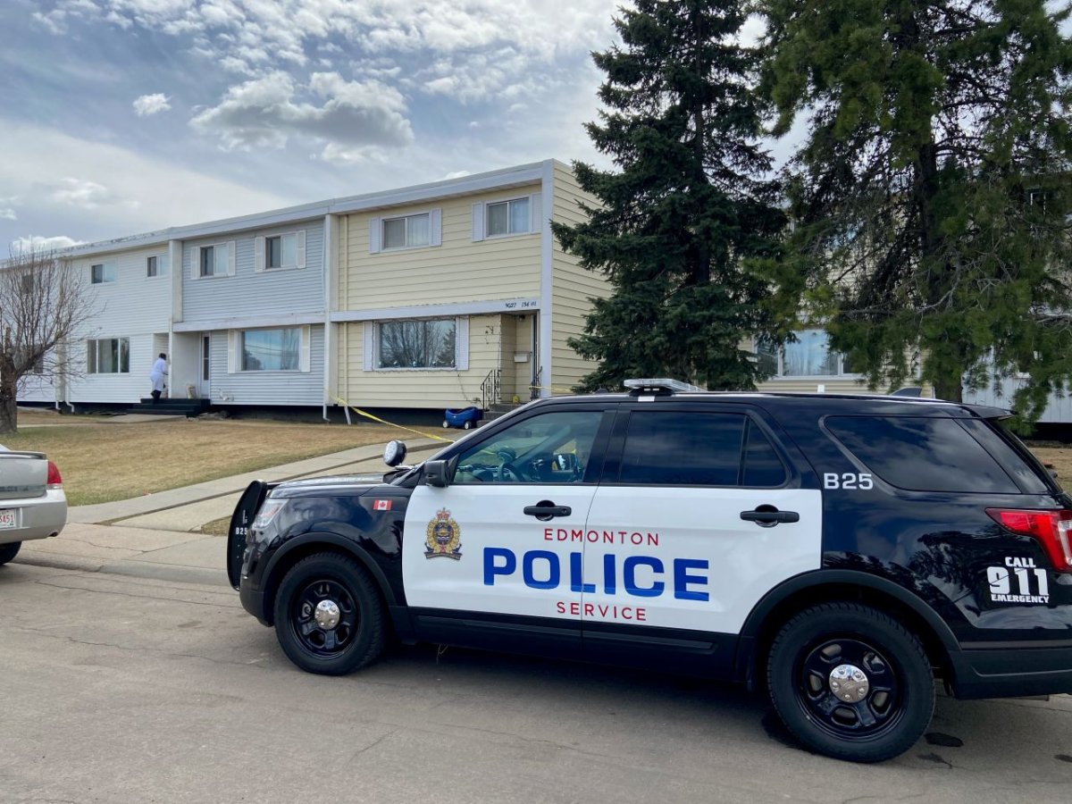 Edmonton homicide detectives investigate suspicious death, Saturday, May 1, 2021. 