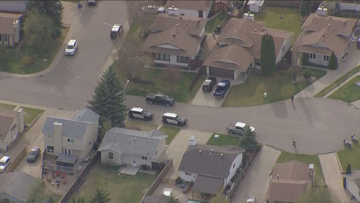 Edmonton police are investigating after a woman standing in a driveway was killed by a vehicle backing out in the area of 146 Avenue and 29 Street Wednesday, May 12, 2021.
