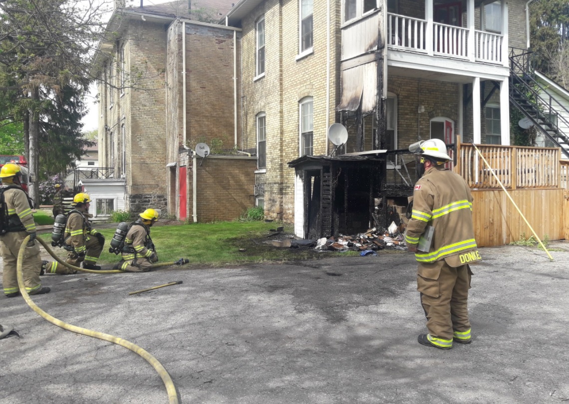 St. Thomas Fire Department says they responded to reports of a fire at the rear of Walnut Manor, located at 57 Walnut St., Shortly before 4 p.m. Wednesday.