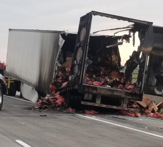 OPP responded to a vehicle fire on Hwy. 401 in the Chatham-Kent area Thursday morning.