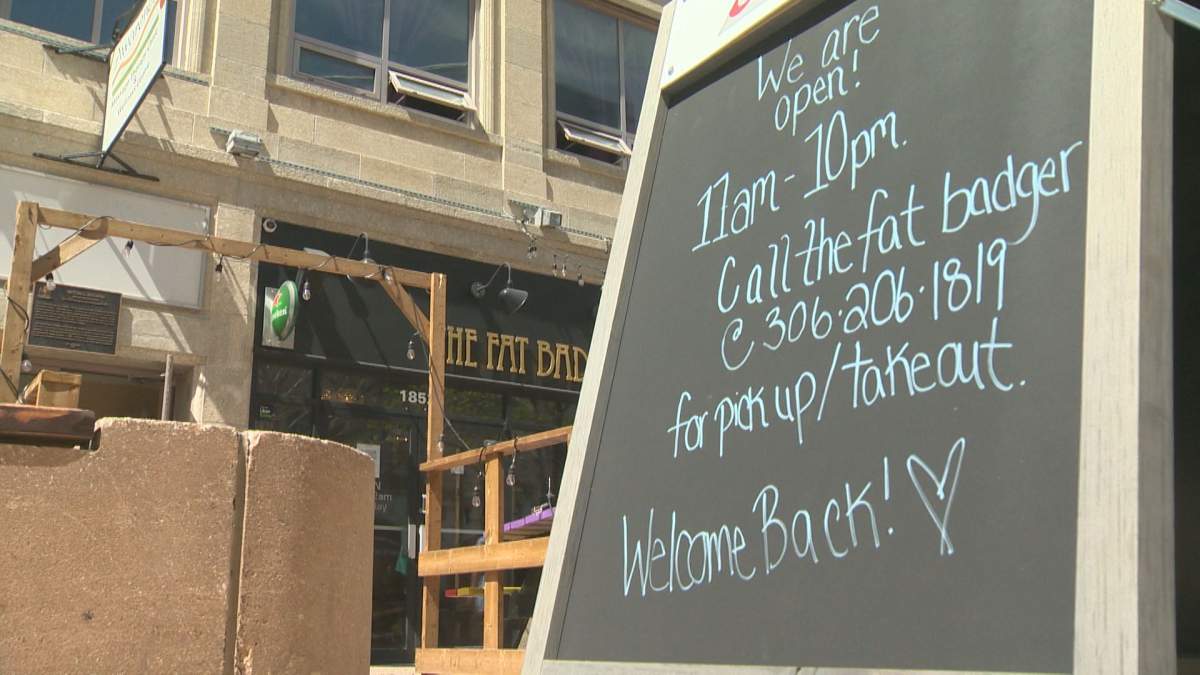 Outside The Fat Badger in downtown Regina.