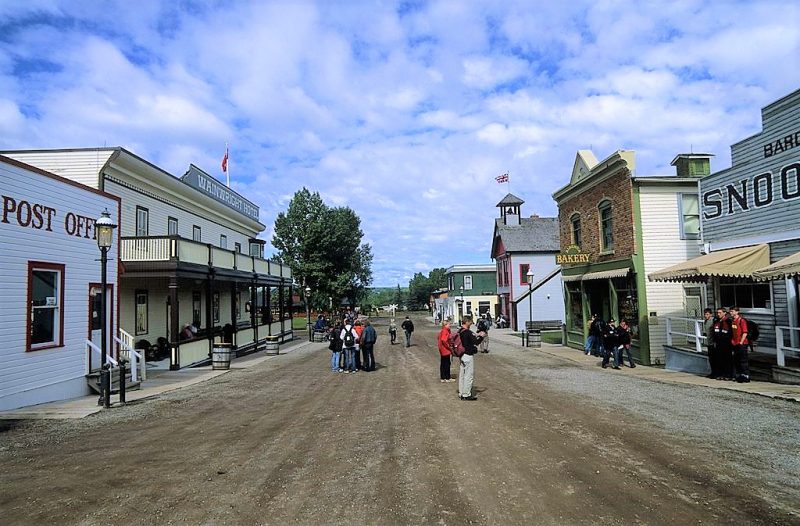 Main Street in Heritage Park's Historical Village in Calgary, Alberta.