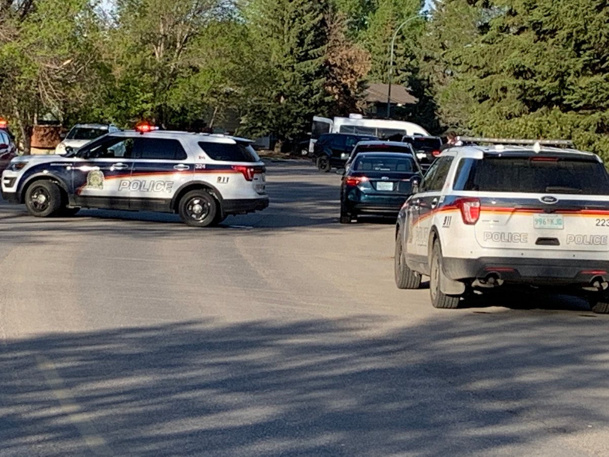 Saskatoon police on scene of a situation in the Lakeridge area on Saturday evening.