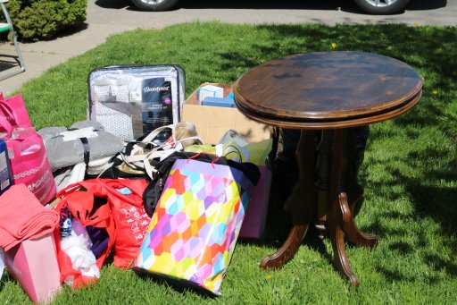 Donations collected for Shirley Roberts after her rental home was broken into. May 1, 2021