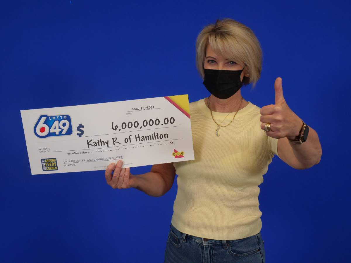 Kathy Roksa of Hamilton won the $6 million jackpot in the March 20 LOTTO 6/49 draw.