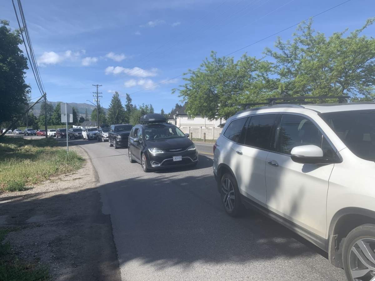 Traffic was heavy along Gordon Drive in Kelowna on Wednesday morning following a fatal crash just after midnight in which three people were killed. The single-vehicle collision on Gordon happened north of Cook Street.