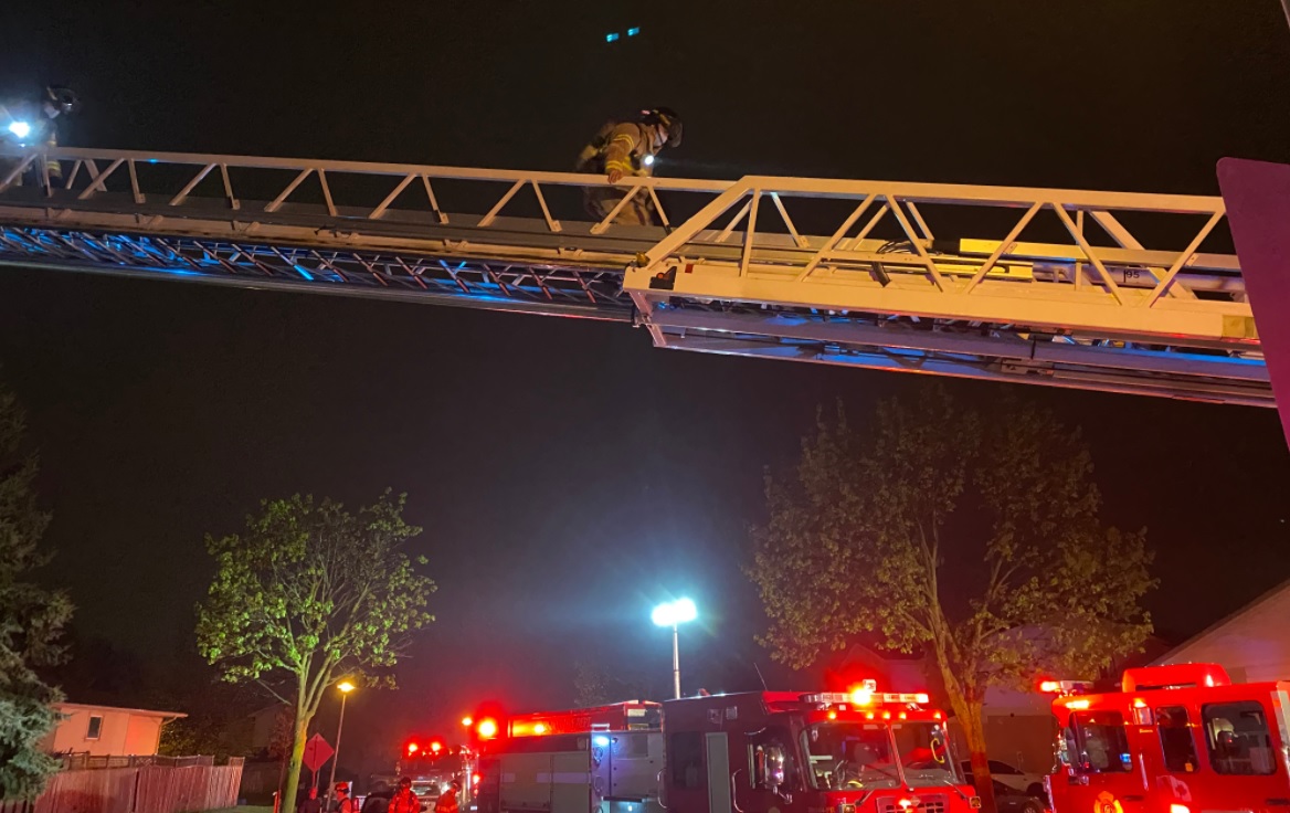 Fire crews responded to a two-storey home on Bonaventure Drive just after midnight.