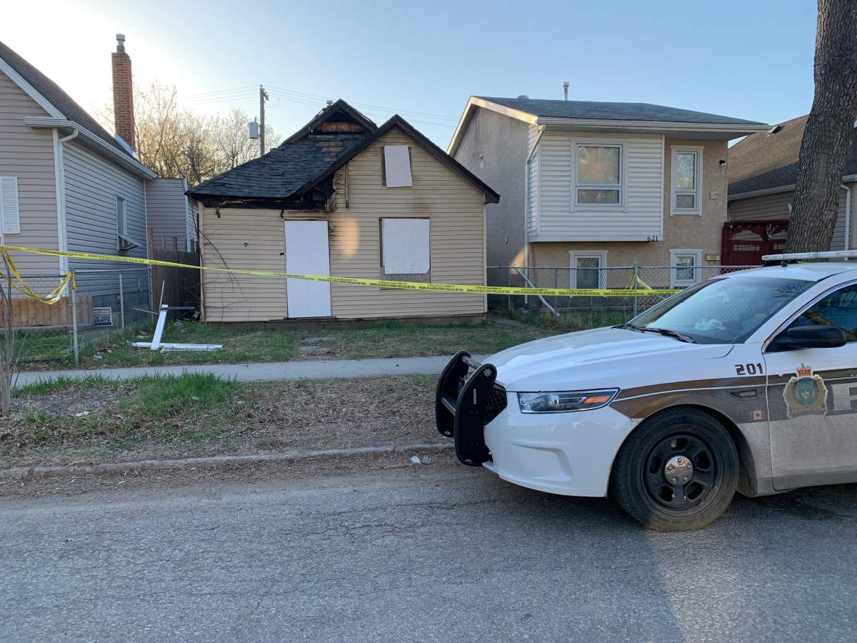 Police on scene on Simcoe Street on Wednesday.
