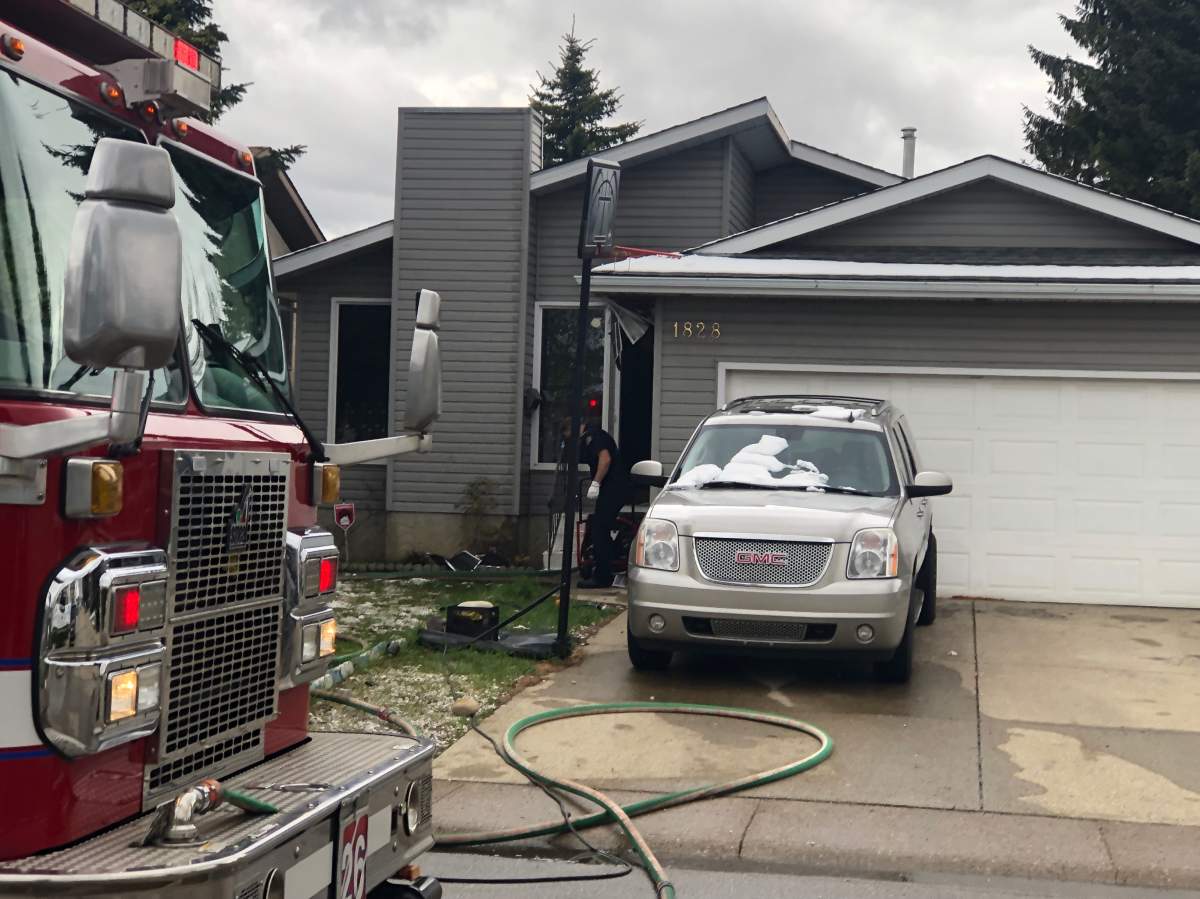 A fire broke out in a home at 1828 35 St. in southeast Edmonton’s Daly Grove neighbourhood on Wednesday, May 19, 2021.