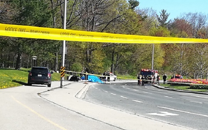 The collision happened just after 7:15 a.m. on Saturday.