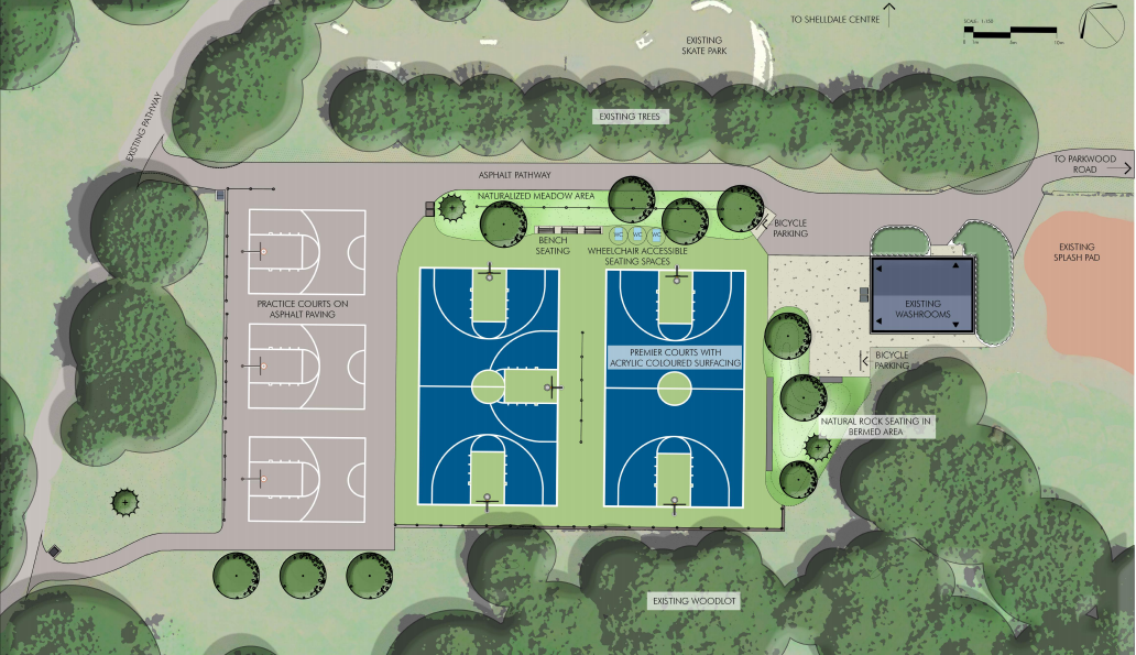 The old tennis and basketball courts at Norm Jary Park will be getting a facelift this summer. 