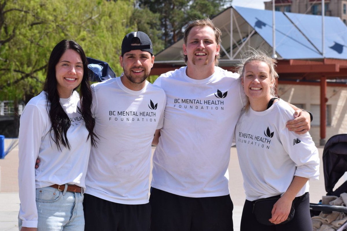 “Just to see our wives at the end of the finish line was something special that’s for sure,” said Andrew Garant, right, after finishing a 52-kilometre run during Mental Health Awareness Week.