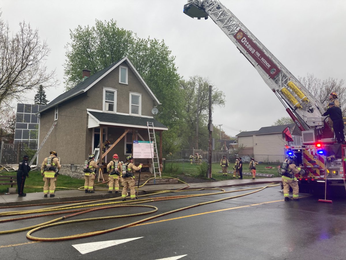Ottawa firefighters rescued an occupant of a vacant home that caught fire Wednesday morning.