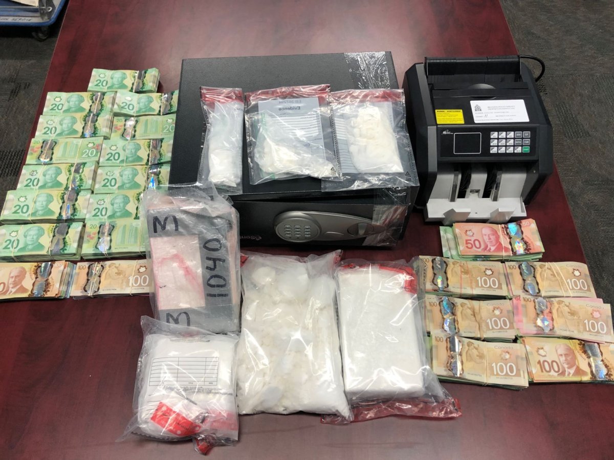 Drugs and cash seized by Brandon police as part of Project Brazen.