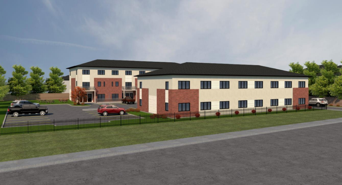 A rendering of the planned townhouse development as seen from Highbury Avenue North, just north of the Thames River.