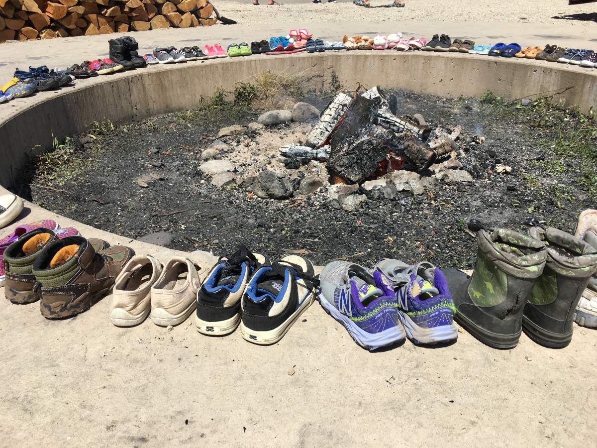 The Splatsin people reside on Indian reserve lands adjacent to the City of Enderby to the south and across the Shuswap River to the east. The band burned a sacred fire over the weekend.