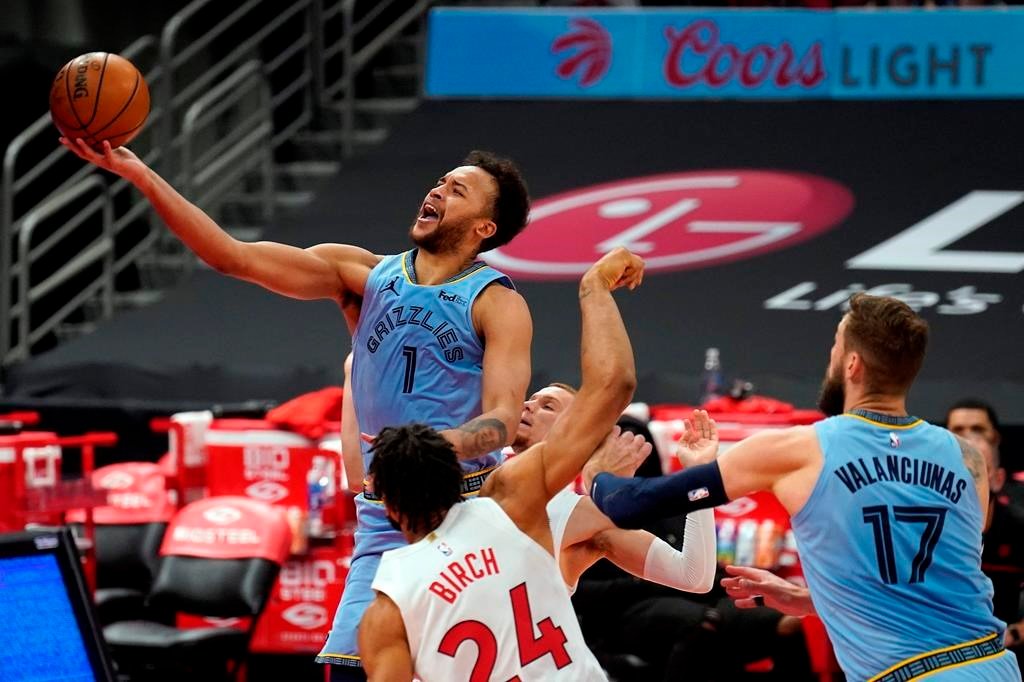 Valanciunas has double-double, Grizzlies beat Raptors 109-99