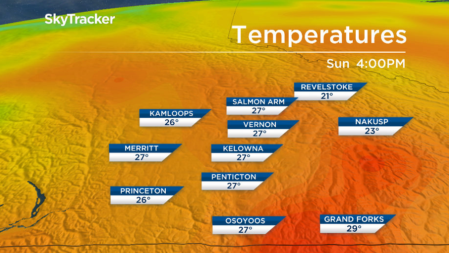 Toasty temperatures slide into the Okanagan for the third weekend of May.