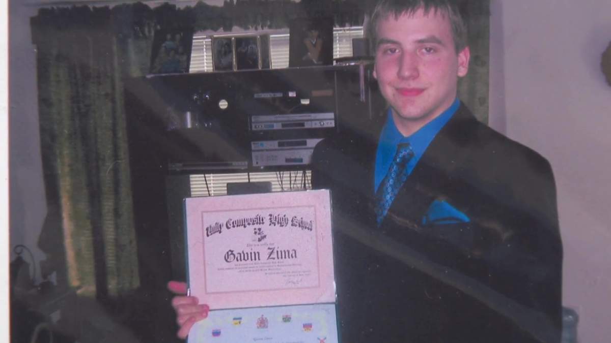 Gavin Zima at his high school graduation