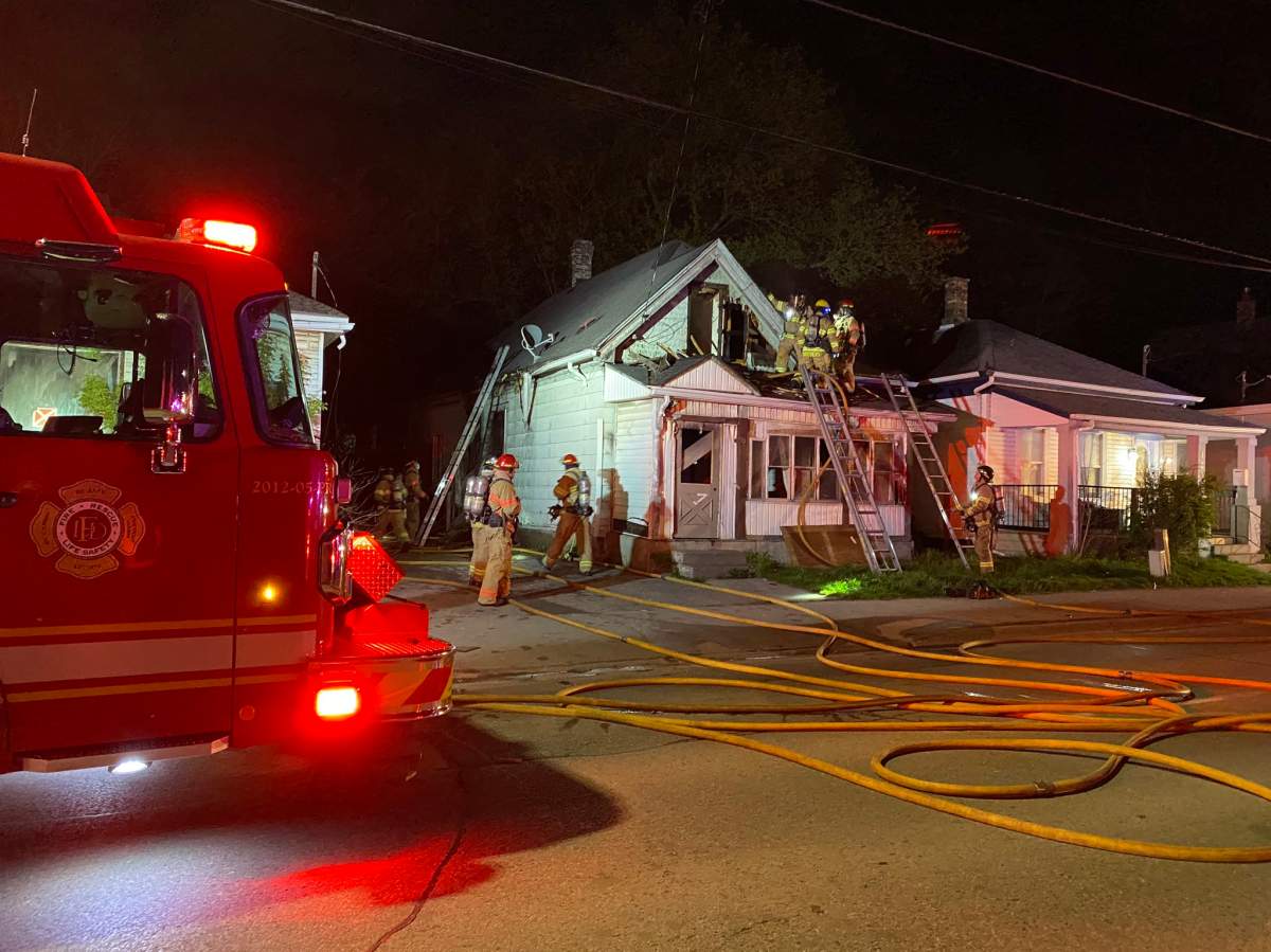 London police are investigating a suspicious fire on Adelaide St. North.