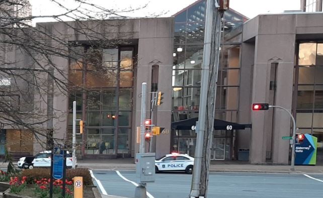 Halifax Regional Police responded to a report of gun shots in the area of Alderney Landing in Dartmouth on Wednesday evening.